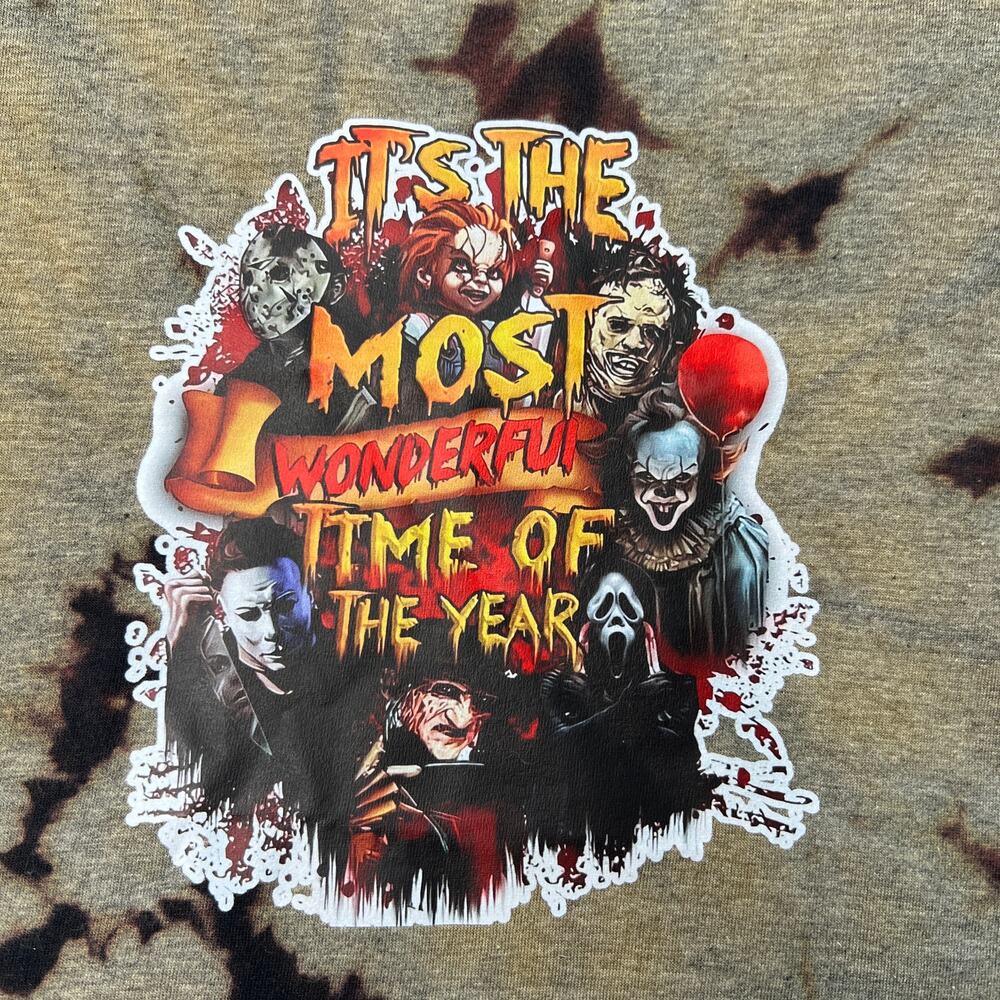 Halloween The Most Wonderful Time of the Year! Bleached Tee Small